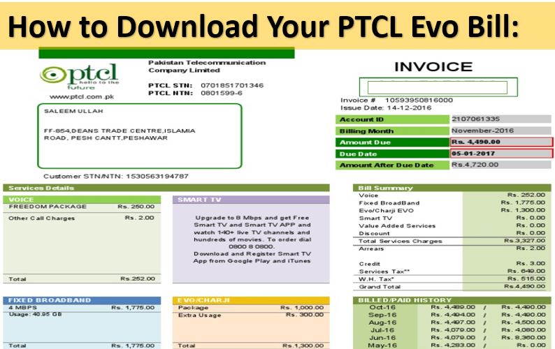 How to Download and Print PTCL Bill Online